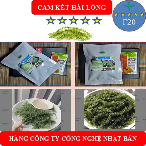 300gr Rong Nho Tươi tách nước được 100gr [tặng sốt mè] chấm cùng ngon tuyệt. Rong Biển Tách Nước