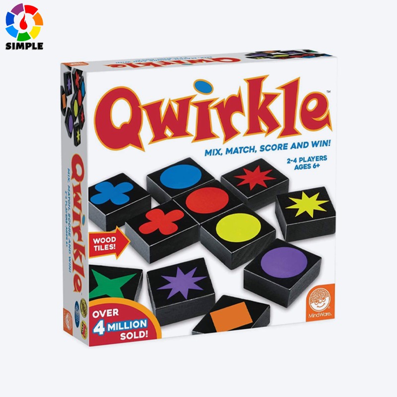 Qwirkle Board Game Đồ chơi bàn cờ gỗ thú vị dành cho trẻ em