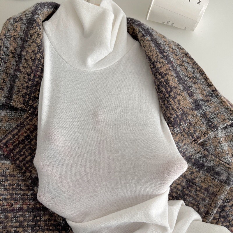 Áo thun len cổ trơn - Must have item | BigBuy360 - bigbuy360.vn