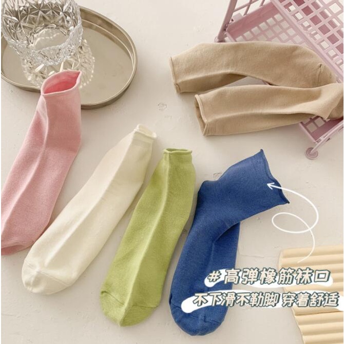 Vớ WAFNHA D597 vải cotton màu kẹo ngọt thoáng khí phong cách Hàn Quốc cho bé gái