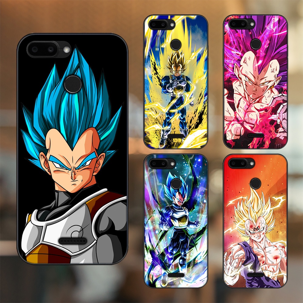 Ốp lưng Xiaomi Redmi 6 viền đen in hình Vegeta Dragon Ball