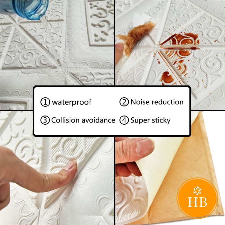 Xốp dán tường giả gạch 3D - Khổ 35x35cm siêu dinh bền đẹp phong cách giá rẻ