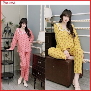 Đồ Bộ Bầu Thu Đông Mặc Nhà kết hợp Sau Sinh Cho Con Bú dài tay, chất liệu Cao cấp Freesize từ 40kg-68kg.