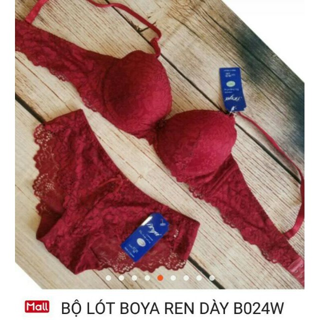 B029♥️ Shop Uy Tín ♥️ [Đồ Lót Nữ] Bộ Đồ Lót Ren Boya Siêu Độn 5cm Chính Hãng mút dày