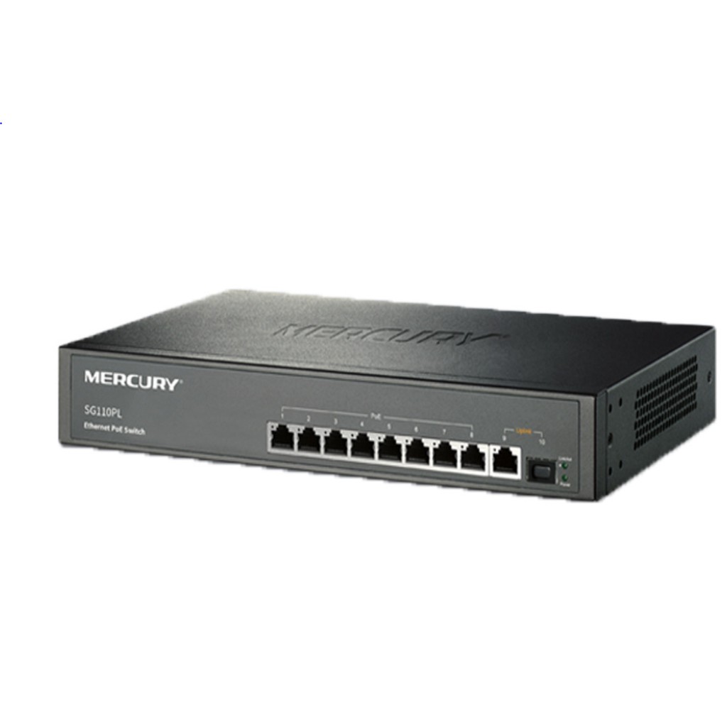Switch 8 MERCURY SG110PL POE Full Gigabit vỏ thép 128W