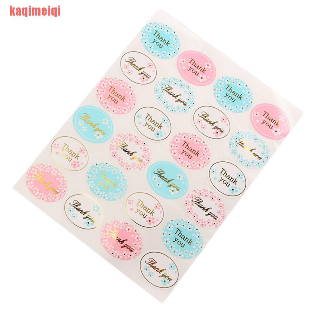 Bộ 24 Miếng Dán Hình Oval In Chữ Thank You Màu Vàng Mới Trang Trí Tiệc Cưới