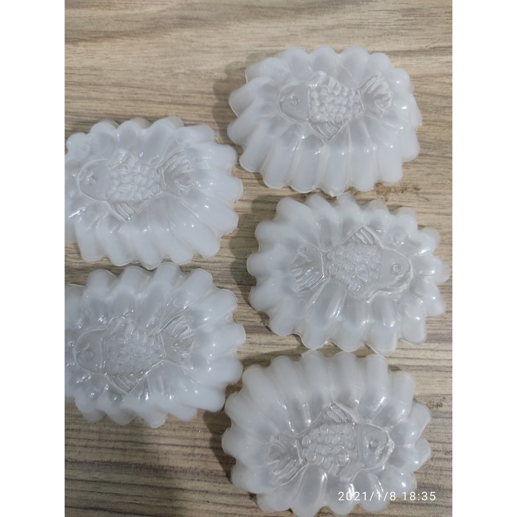 BỘ 20 KHUÔN RAU CÂU/ BÁNH BÒ HÌNH CÁ 6.5 CM,CAO 1.5 CM