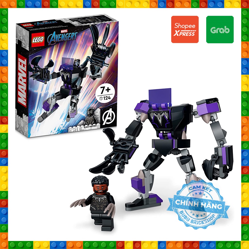 Lego Super Heroes 76204 - Black Panther Mech Armor - Bộ xếp hình Lego Người máy Black Panther