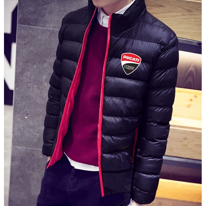 Áo Khoác Phao Siêu Nhẹ In Logo Ducati Corse Moto GP Racing Thời Trang Mùa Đông Cho Nam