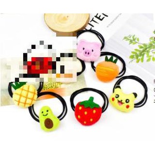 combo 3 Chun buộc tóc cute  buộc tóc hoa quả cute dễ thương