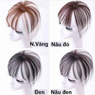 Tóc giả mái thưa xõa 3d bằng tóc thật tự nhiên