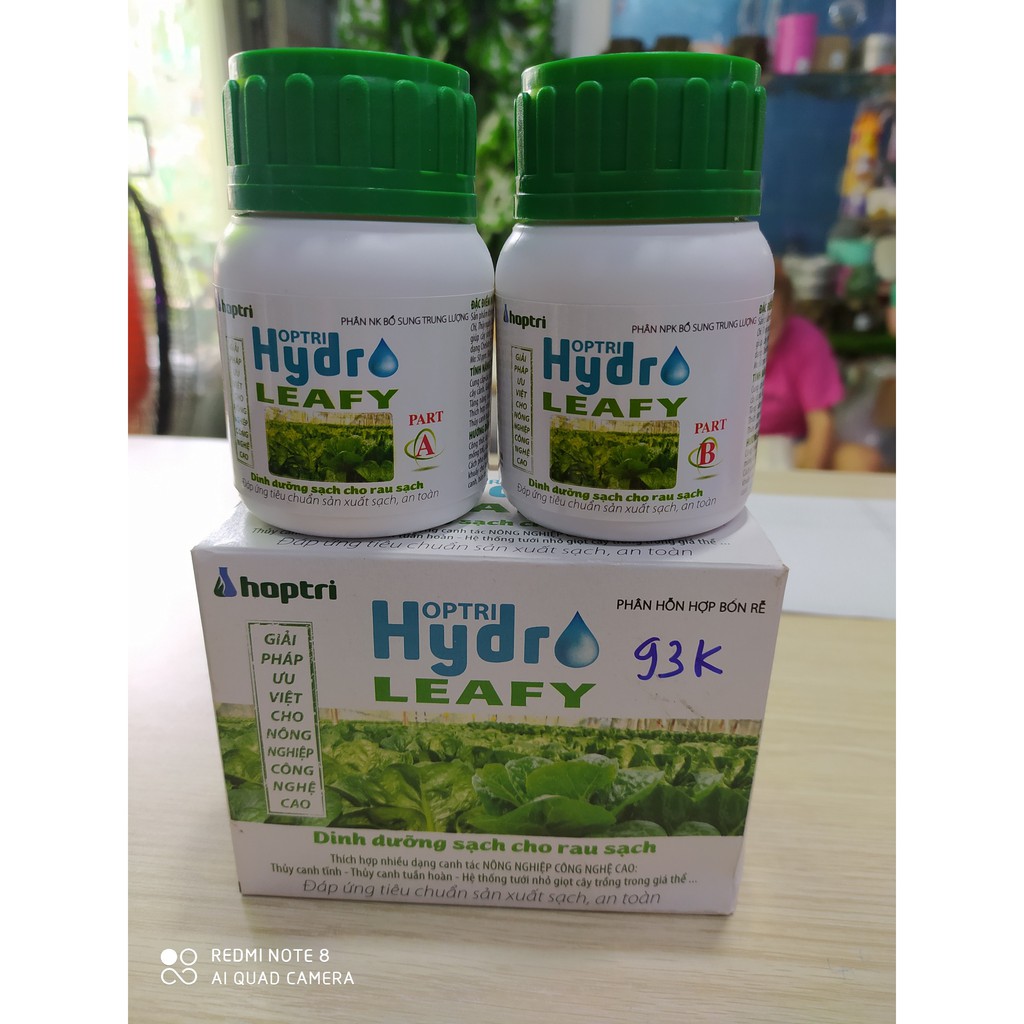 Bộ dung dịch thủy canh cho rau ăn lá, cây cảnh HOPTRI Hydro Leafy