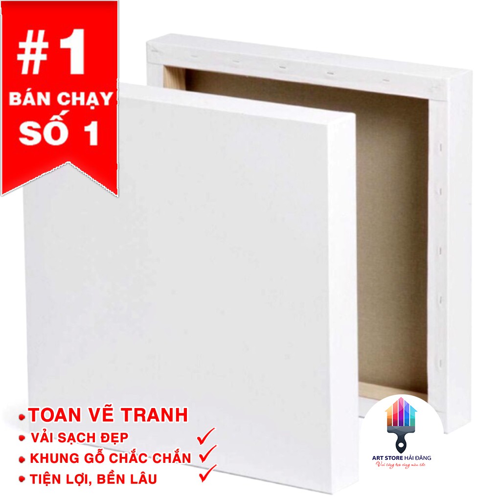 Toan vẽ tranh sơn dầu, acrylic&lt;3 khung bố/canvas&lt;3 vải toan sạch đẹp 40x40cm