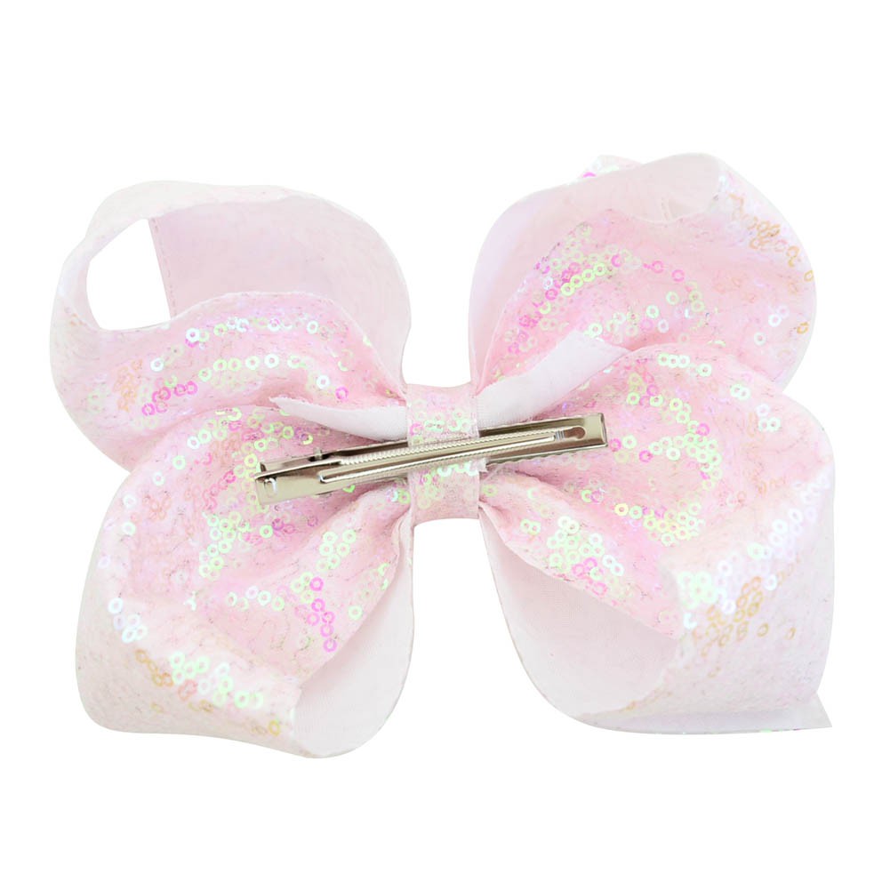 Kẹp tóc KIDSBOWS đính nơ phối kim sa lớn phong cách công chúa cho bé gái 8&quot;