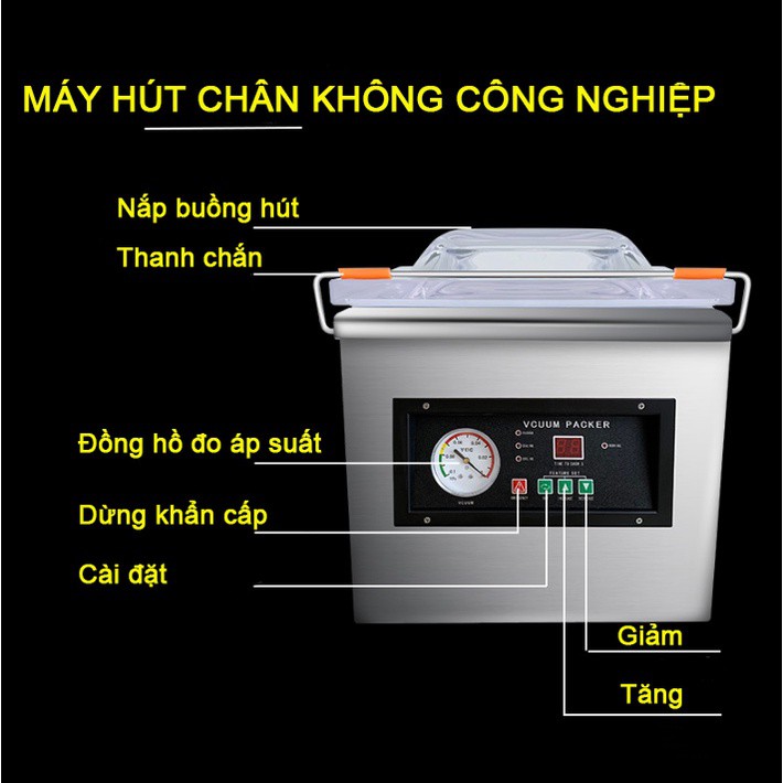 Máy hút chân không công nghiệp hút mọi loại túi DZ260