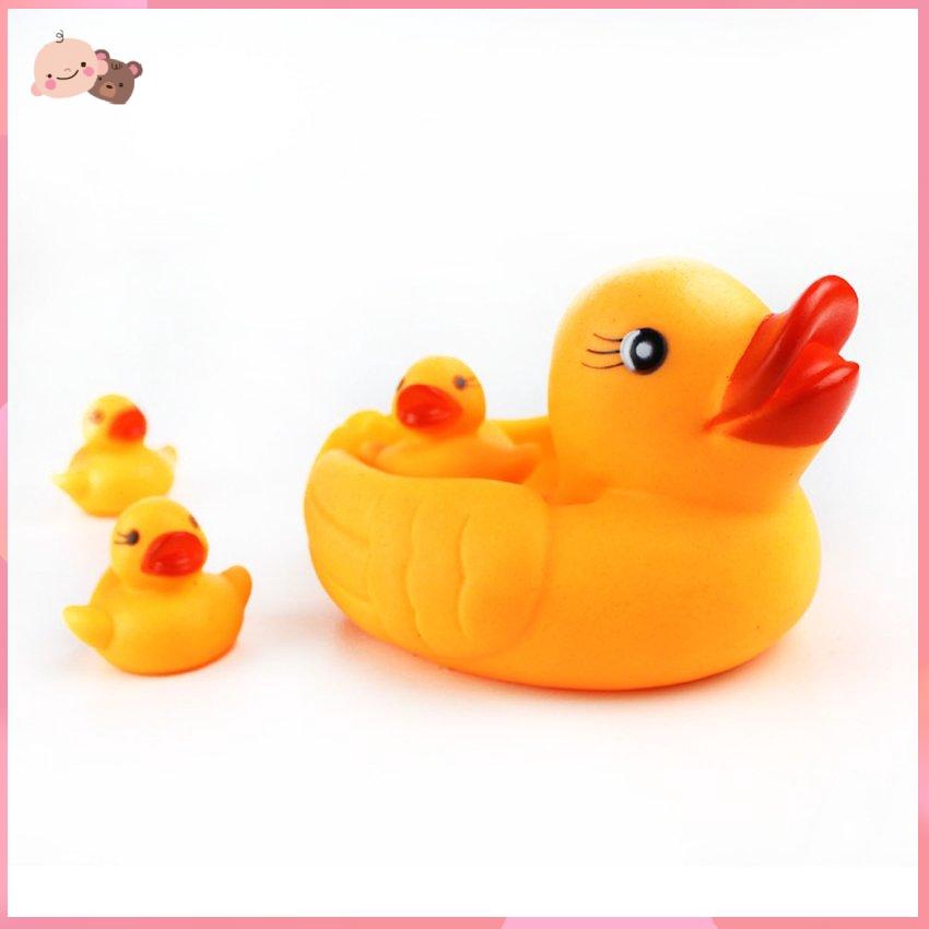 Đàn vịt thả bồn tắm phát nhạc 1 vịt mẹ 3 vịt con cho bé