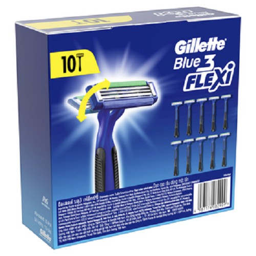 Hộp 10 Dao Cạo Râu Gillette Râu Dùng 1 Lần Gillette Blue 3 Flexi