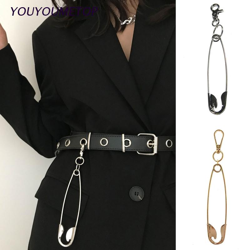 Youyo Dây Xích Kim Loại Gắn Quần Áo Khoác Phong Cách Punk Hiphop Đường Phố