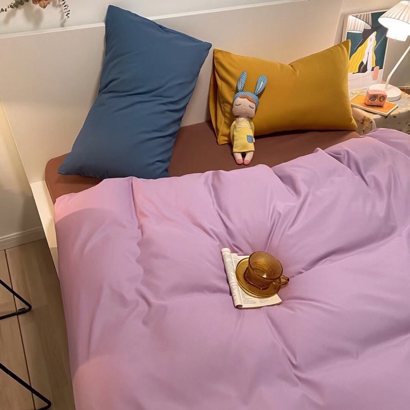 Set Bộ Vỏ Chăn Ga Gối Cotton TC Basic Phối Màu, Chất Liệu Mềm, Dày Đẹp _ Shinbedding ( sẵn 12 màu)