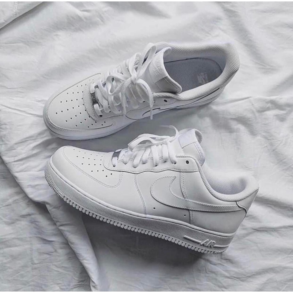 Giày AF1 trắng, Giày Sneaker Air Force 1 full white dễ phối đồ cho cả nam và nữ cực hot 2022 Full Box + Bill