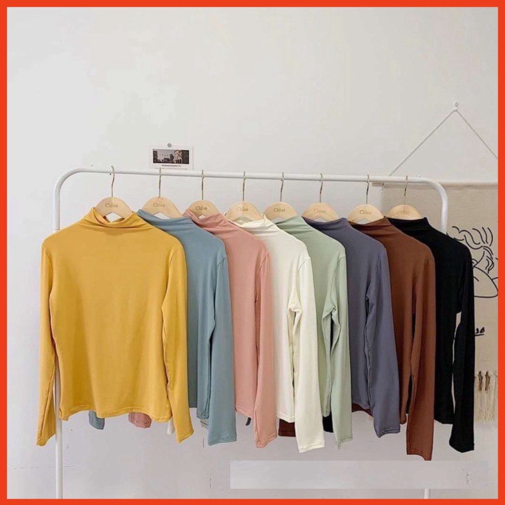 Áo Thun Giữ Nhiệt Hàn Quốc Chất Cotton Pha Sợi Mềm Mịn Không Bai Xù