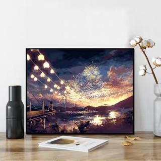 TRANH TÔ MÀU THEO SỐ BẦU TRỜI 40cm x 50cm