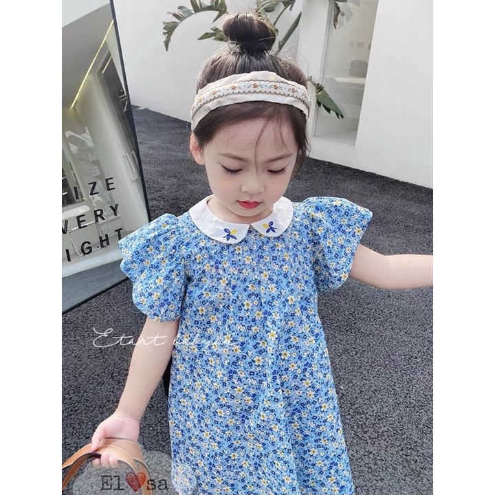 Váy cho bé gái, Đầm hoa nhí 8-20kg cho bé chất thô mềm