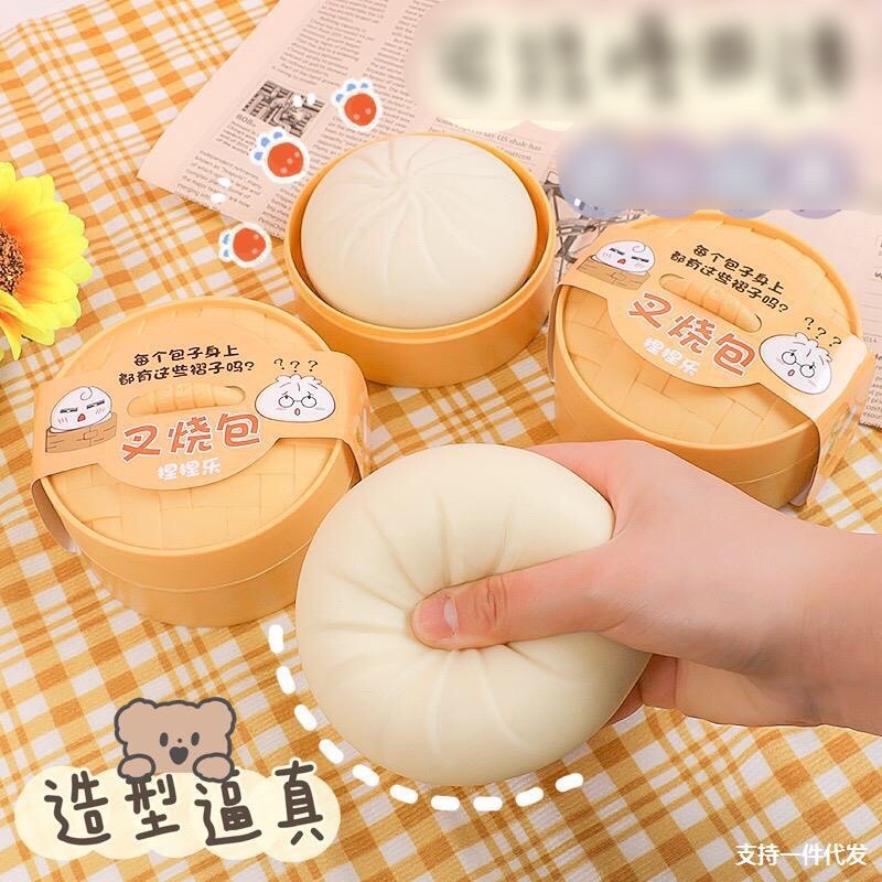 Đồ chơi giảm stress squishy bánh bao - Hộp Mochi bánh bao dễ thương