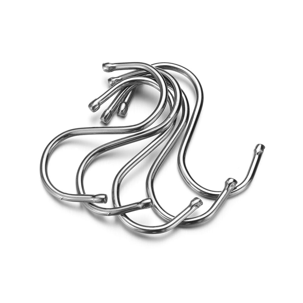 Set 5/ 10/ 20 móc treo hình chữ S bằng thép không gỉ tiện dụng cho nhà bếp/ phòng tắm