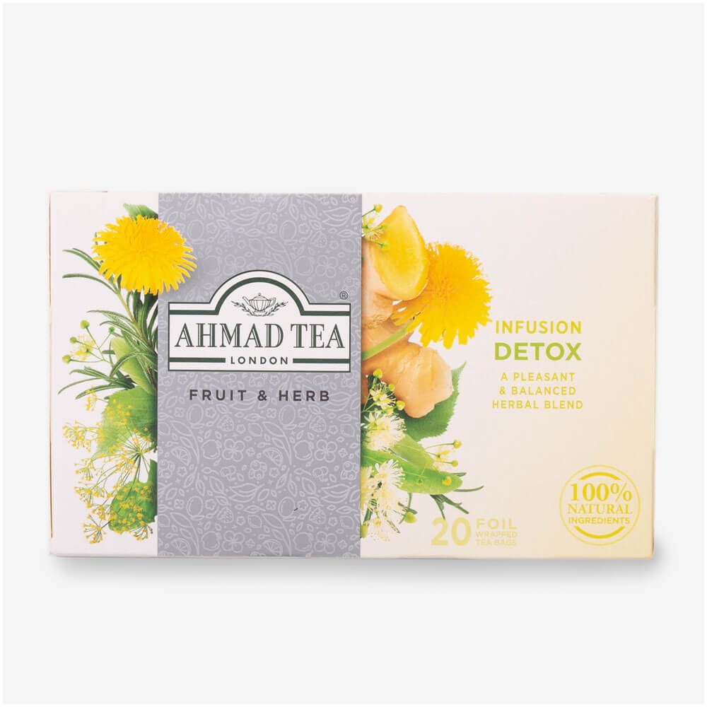 Trà thanh lọc cơ thể, thải độc Detox Anh Quốc 40g (20 túi x2g) - Ahmad Detox Tea 40g/20bags