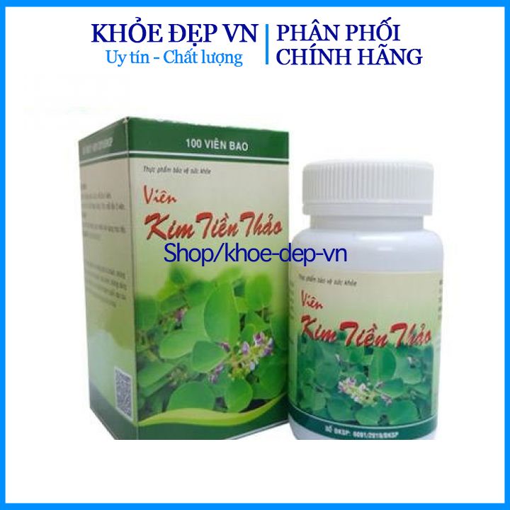 Viên kim tiền thảo giúp lợi tiểu, hỗ trợ giảm nguy cơ hình thành sỏi mật và sỏi đường tiết niệu - Hộp 100 viên