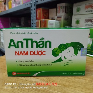TPBVSK Viên An Thần Nam Dược hộp 3 vỉ x 10 viên