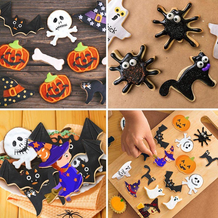 Set khuôn cookie cutter inox 10 hình Halloween