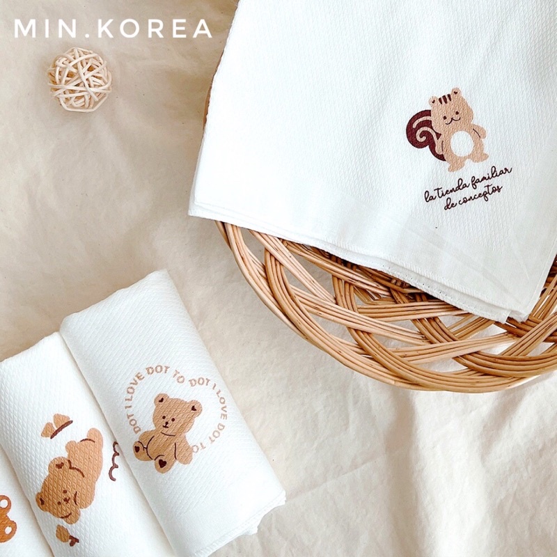 SET KHĂN SỮA SỢI TRE ORGANIC DOTTODOT- Made in Korea