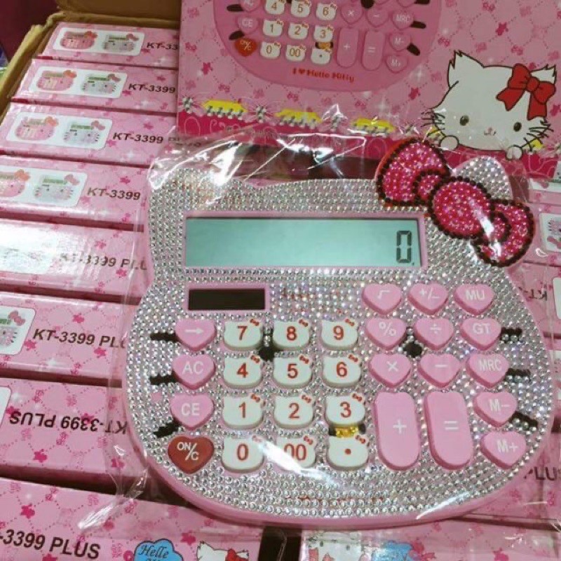 máy tính hello kitty đính đá cho bé