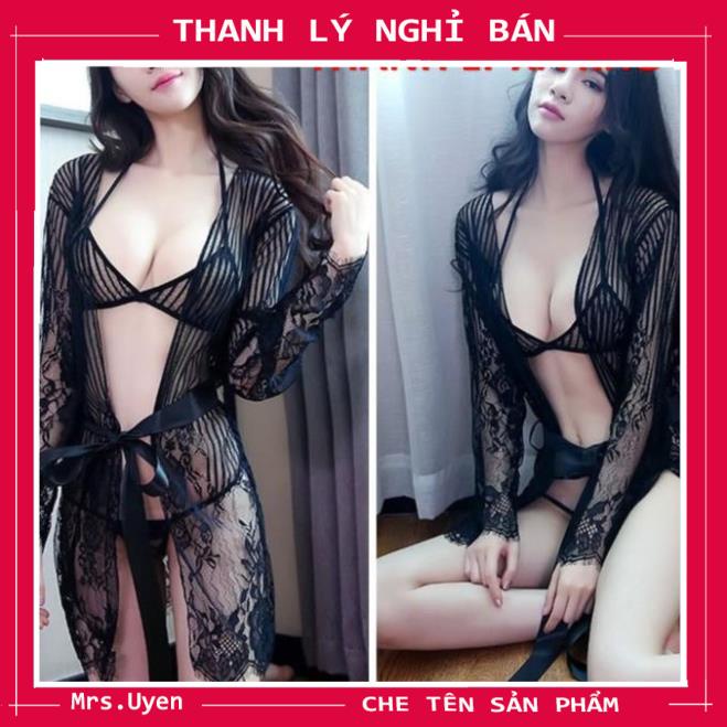 Áo choàng ngủ sexy, áo choàng đi biển ren quến rũ, gợi cảm, chụp ảnh studio, indoor | BigBuy360 - bigbuy360.vn