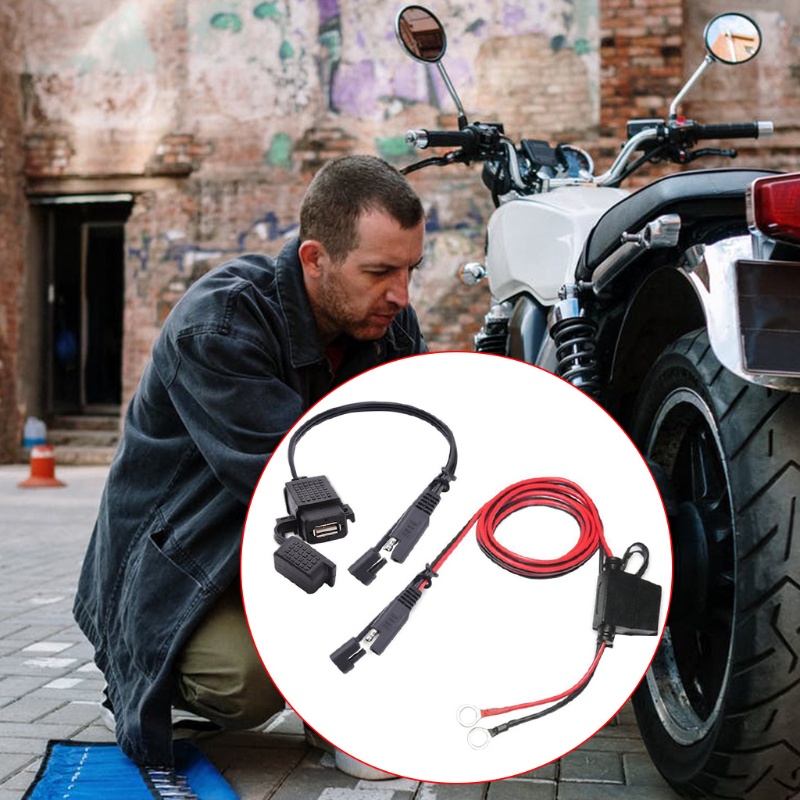 Dây Cáp Sạc Chuyển Đổi SAE Sang USB Đa Năng Dành Cho Xe Mô Tô