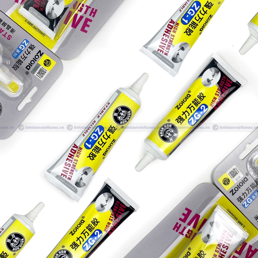 Keo zg, keo dán ron Zolola ZG siêu dính 50ml (Đen/Trắng)