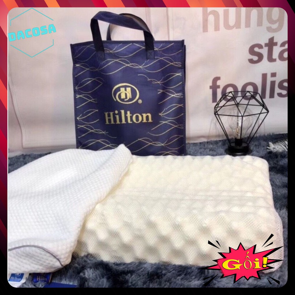 Gối Ngủ Cao Su Non Hilton Cao Cấp Đàn Hồi