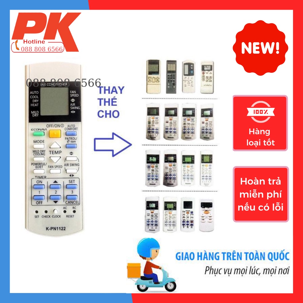 ĐIỀU KHIỂN ĐIỀU HÒA ĐA NĂNG PANASONIC DÙNG CHO NHIỀU MODEL - HÀNG CHẤT LƯỢNG CAO