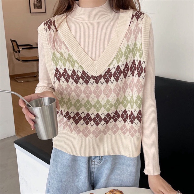 Áo Gile Len Hàn Quốc, Áo Len Nữ Hàng Dệt Kim form Chuẩn Hàng Mới Về Cực Xinh | BigBuy360 - bigbuy360.vn