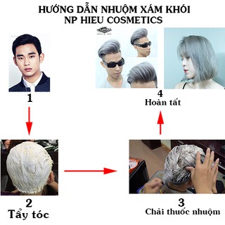 Thuốc nhuộm tóc xám khói Collagen