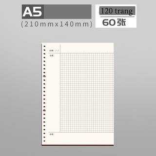 Ruột Sổ Còng Khổ giấy refill  A5 B5 A4 (Dot Grid/Caro/Line)