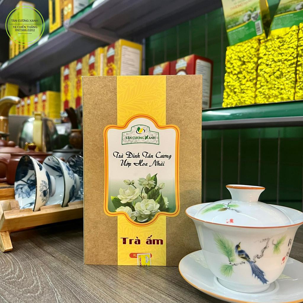 Trà Đinh Ướp Nhài Hộp 200gr - Chè Thái Nguyên Chính Hãng Tân Cương Xanh Thương Hiệu Cúp Vàng Uy Tín