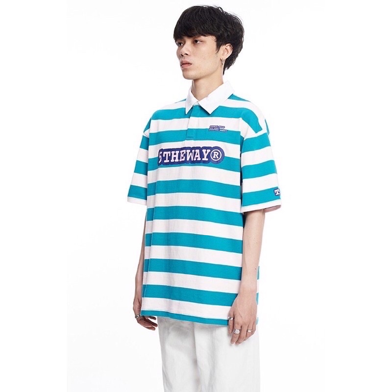 Áo Polo Tay Ngắn 5THEWAY /sketch/ Drop Shoulder SS Polo Shirt - STRIPE