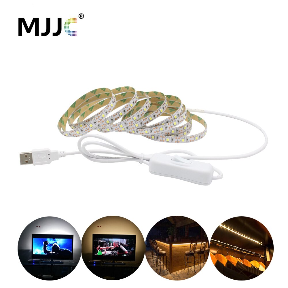 Dây Đèn led smd 2835 5Vria led usb tv 1m 2m 3m 4m 5m Chống Thấm Nước Có Công Tắc Dành Cho tv ambilight