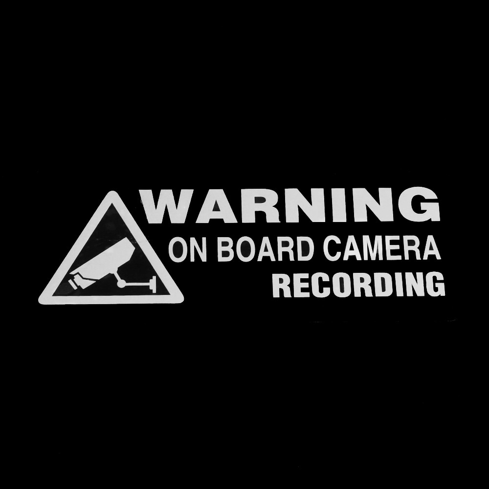 MYRON New Car Sticker Decor Vinyl Warning On Board Camera Recording Window Gift  Truck Hot Auto