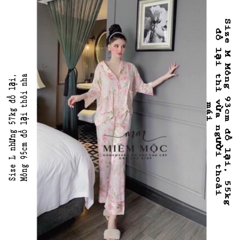 [Mã SKAMPUSHA7 giảm 8% tối đa 50K đơn 250K] Pijama tay lỡ cánh dơi quần lỡ lụa satin cao cấp quảng châu | BigBuy360 - bigbuy360.vn