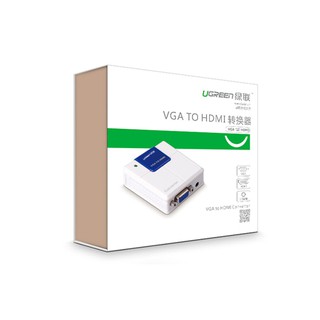 Bộ chuyển đổi vga to hdmi chính hãng ugreen 40224 hỗ trợ full hd - vga to hdmi