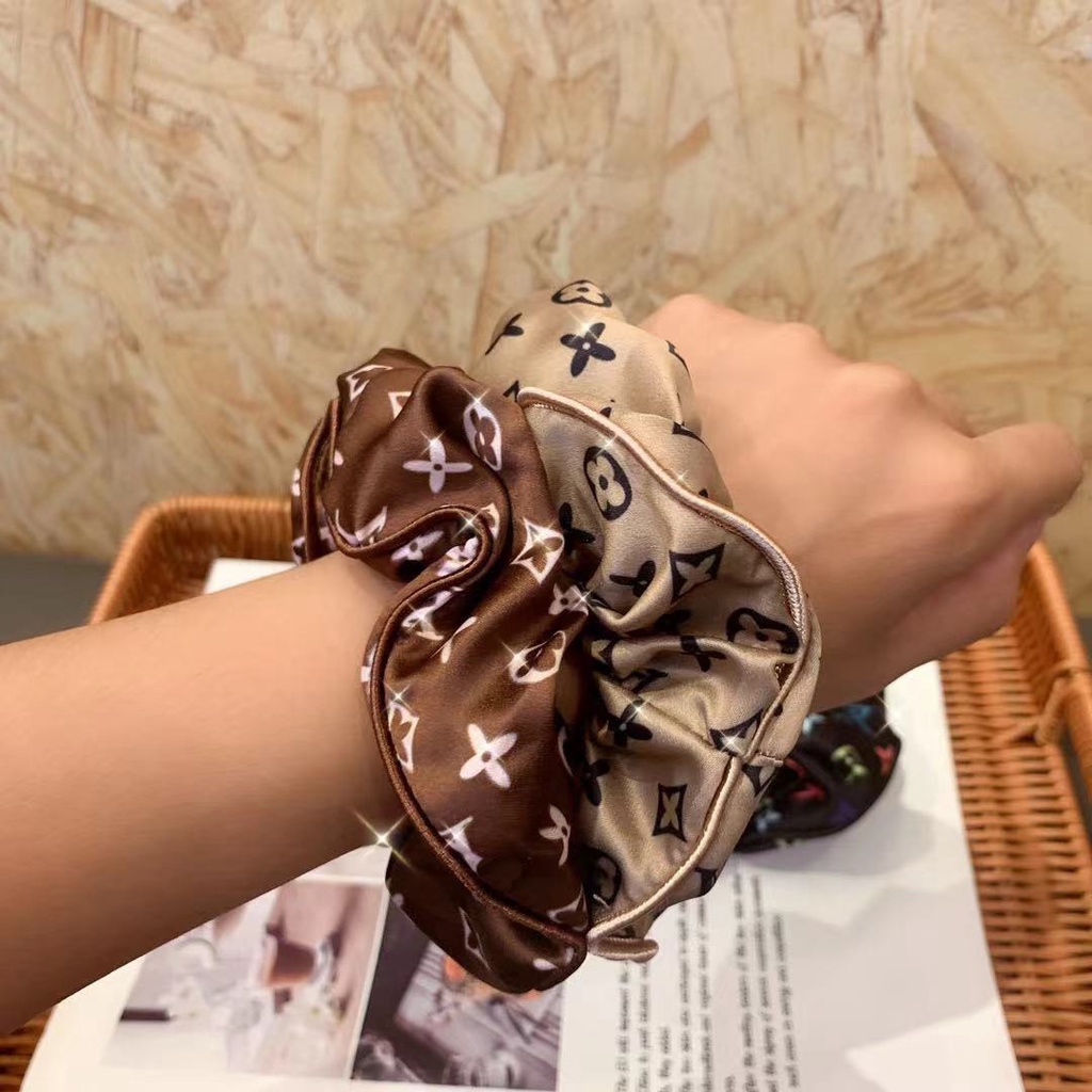 Dây Buộc Tóc Cao Su Xếp Ly Đơn Giản Thời Trang Phong Cách Retro Cho Nữ